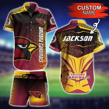 Personalized Arizona Cardinals Dynamic Gradient Hawaiian Shirt Unisex T-shirt, Sweatshirt, Hoodie, Long Sleeve Tee - T-Shirt, Sweatshirt, Hoodie
