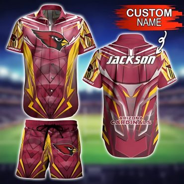 Personalized Arizona Cardinals Thunderstrike Hawaiian Shirt Unisex T-shirt, Sweatshirt, Hoodie, Long Sleeve Tee - T-Shirt, Sweatshirt, Hoodie
