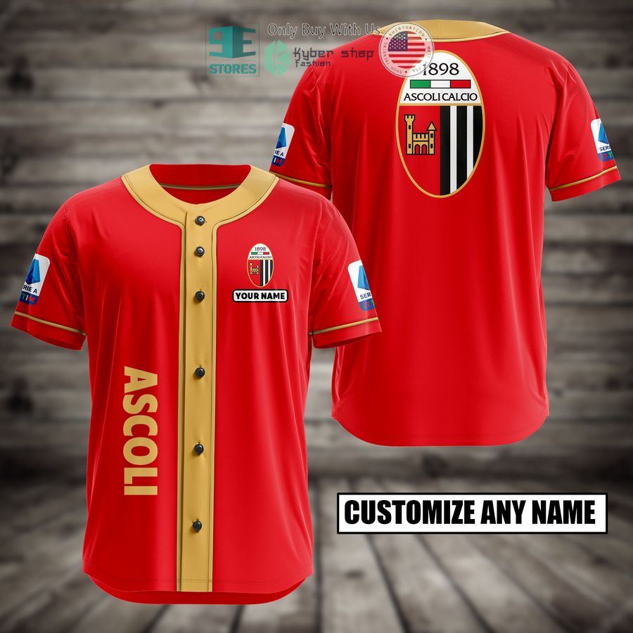 BEST Ascoli Custom Name Baseball Jersey Unisex T-shirt, Sweatshirt, Hoodie, Long Sleeve Tee - T-Shirt, Sweatshirt, Hoodie
