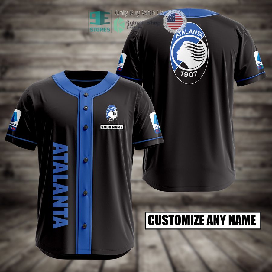 BEST Atalanta Custom Name Baseball Jersey Unisex T-shirt, Sweatshirt, Hoodie, Long Sleeve Tee - T-Shirt, Sweatshirt, Hoodie