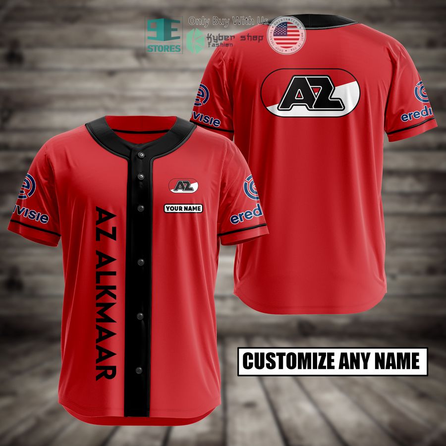 BEST AZ Alkmaar Custom Name Baseball Jersey Unisex T-shirt, Sweatshirt, Hoodie, Long Sleeve Tee - T-Shirt, Sweatshirt, Hoodie