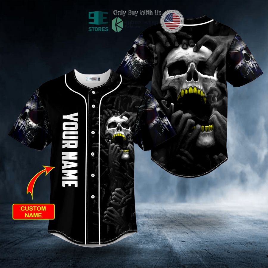 BEST Personalized Black Red Dragon King Skull Custom Baseball Shirt Unisex T-shirt, Sweatshirt, Hoodie, Long Sleeve Tee - T-Shirt, Sweatshirt, Hoodie