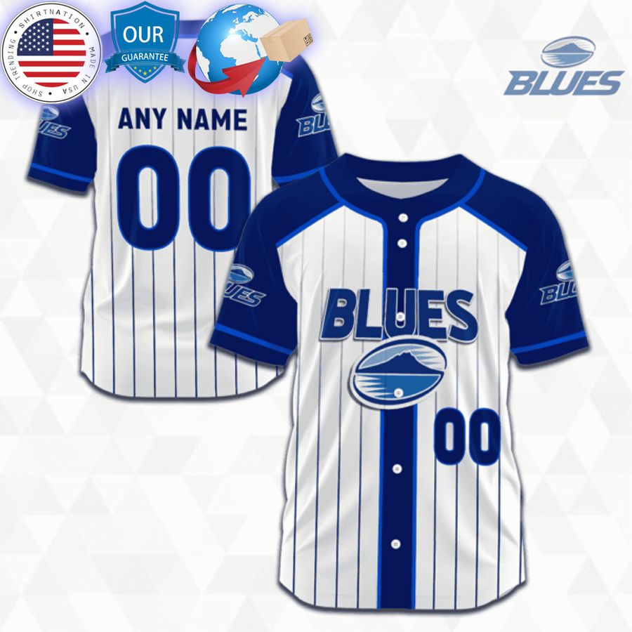 HOT Customized Blues Super Rugby Baseball Jersey Unisex T-shirt, Sweatshirt, Hoodie, Long Sleeve Tee - T-Shirt, Sweatshirt, Hoodie