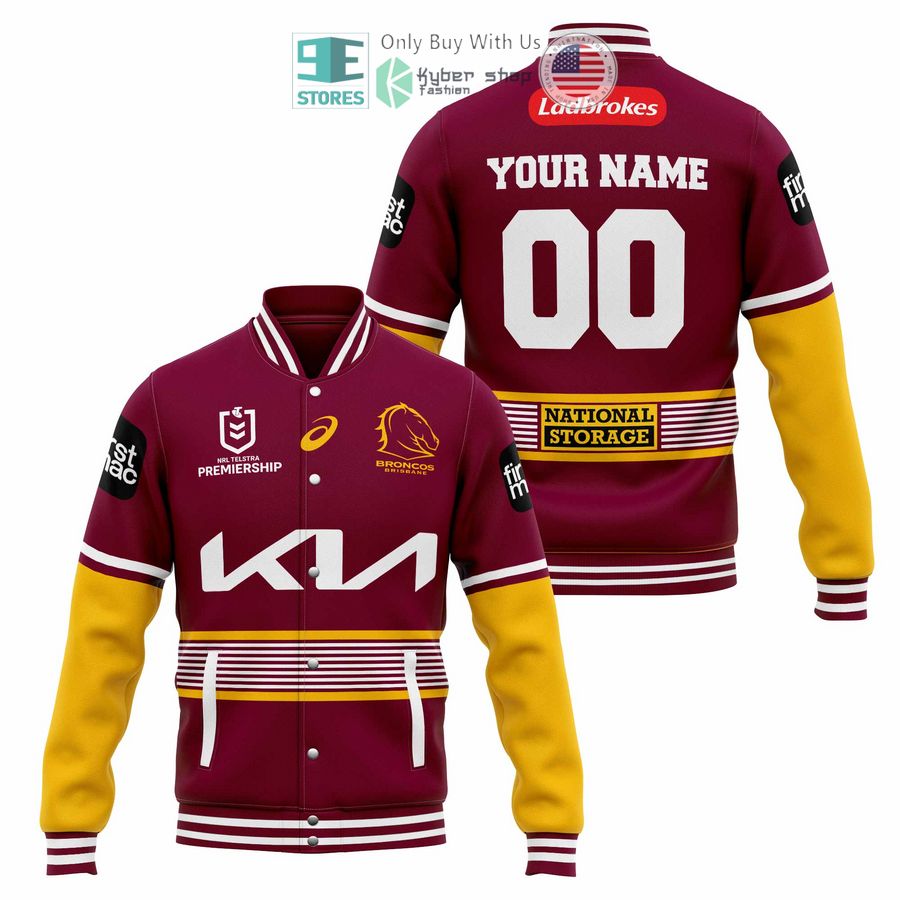 BEST Personalized Brisbane Broncos National Storage Baseball Jacket Unisex T-shirt, Sweatshirt, Hoodie, Long Sleeve Tee - T-Shirt, Sweatshirt, Hoodie