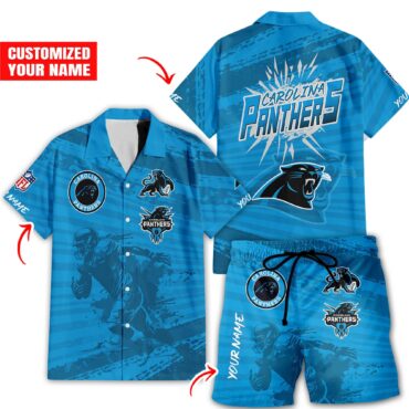 Personalized Carolina Panthers Island Storm Aloha Shirt Unisex T-shirt, Sweatshirt, Hoodie, Long Sleeve Tee - T-Shirt, Sweatshirt, Hoodie