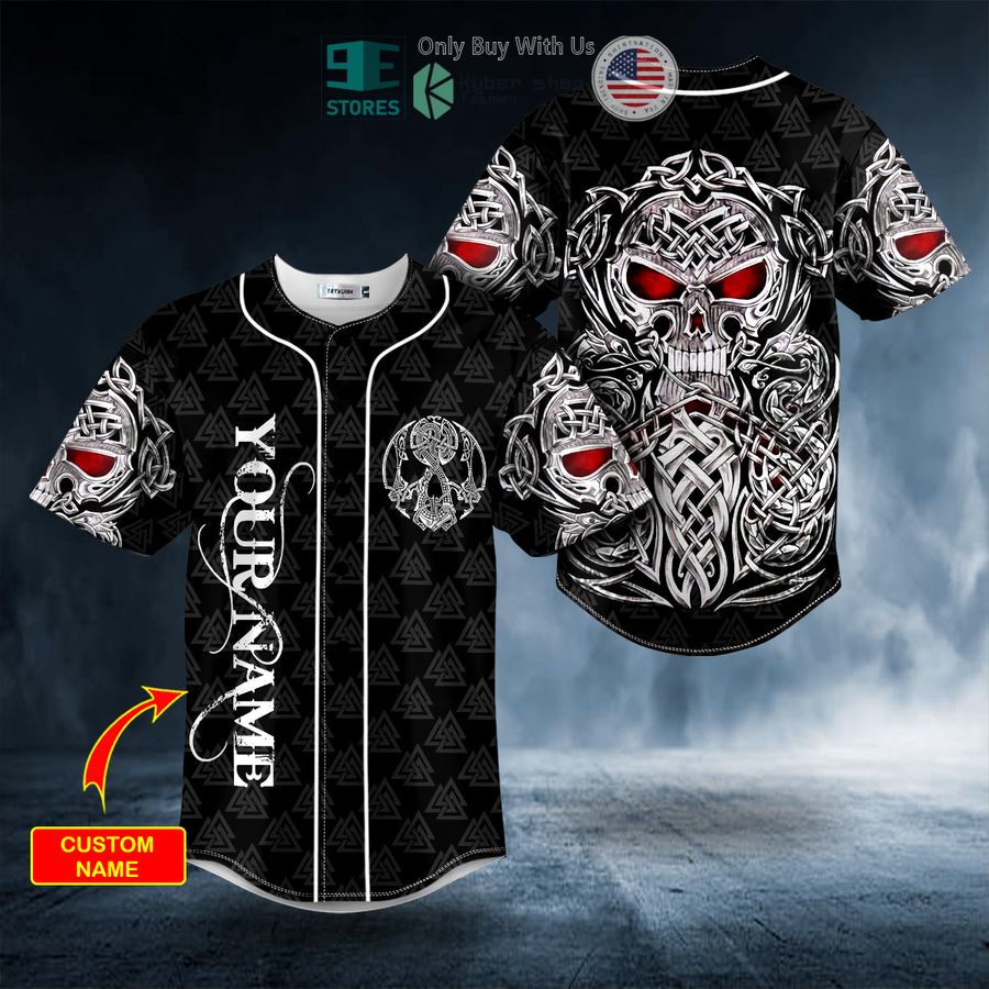 BEST Personalized Celtic Skull Tattoo Custom Baseball Jersey Unisex T-shirt, Sweatshirt, Hoodie, Long Sleeve Tee - T-Shirt, Sweatshirt, Hoodie
