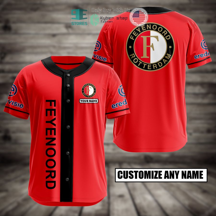 BEST Feyenoord Custom Name Baseball Jersey Unisex T-shirt, Sweatshirt, Hoodie, Long Sleeve Tee - T-Shirt, Sweatshirt, Hoodie