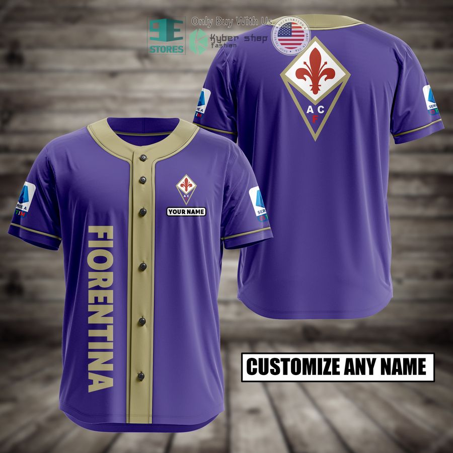 BEST Fiorentina Custom Name Baseball Jersey Unisex T-shirt, Sweatshirt, Hoodie, Long Sleeve Tee - T-Shirt, Sweatshirt, Hoodie