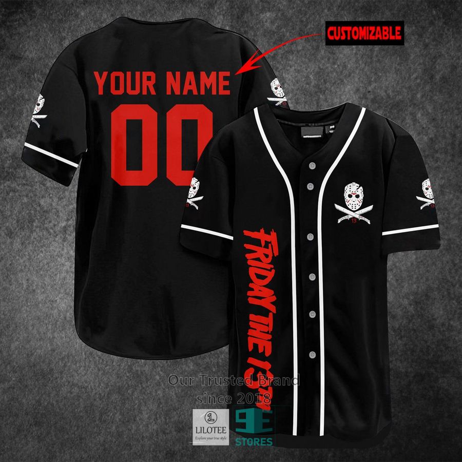 Personalized Friday the 13th Horror Movie Baseball Jersey Unisex T-shirt, Sweatshirt, Hoodie, Long Sleeve Tee - T-Shirt, Sweatshirt, Hoodie