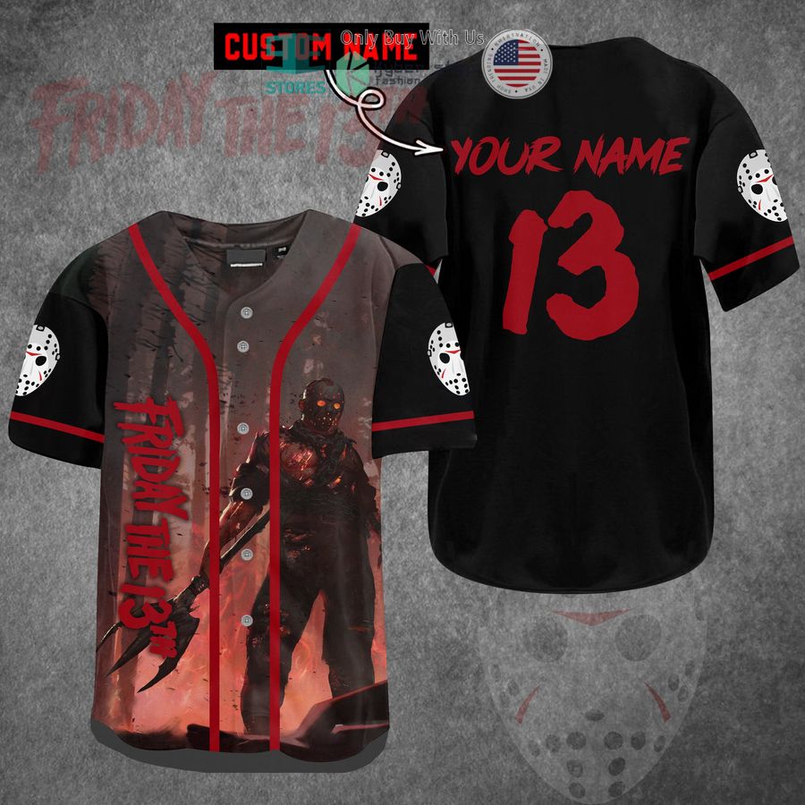BEST Personalized Friday the 13th Jason Voorhees Baseball Jersey Unisex T-shirt, Sweatshirt, Hoodie, Long Sleeve Tee - T-Shirt, Sweatshirt, Hoodie