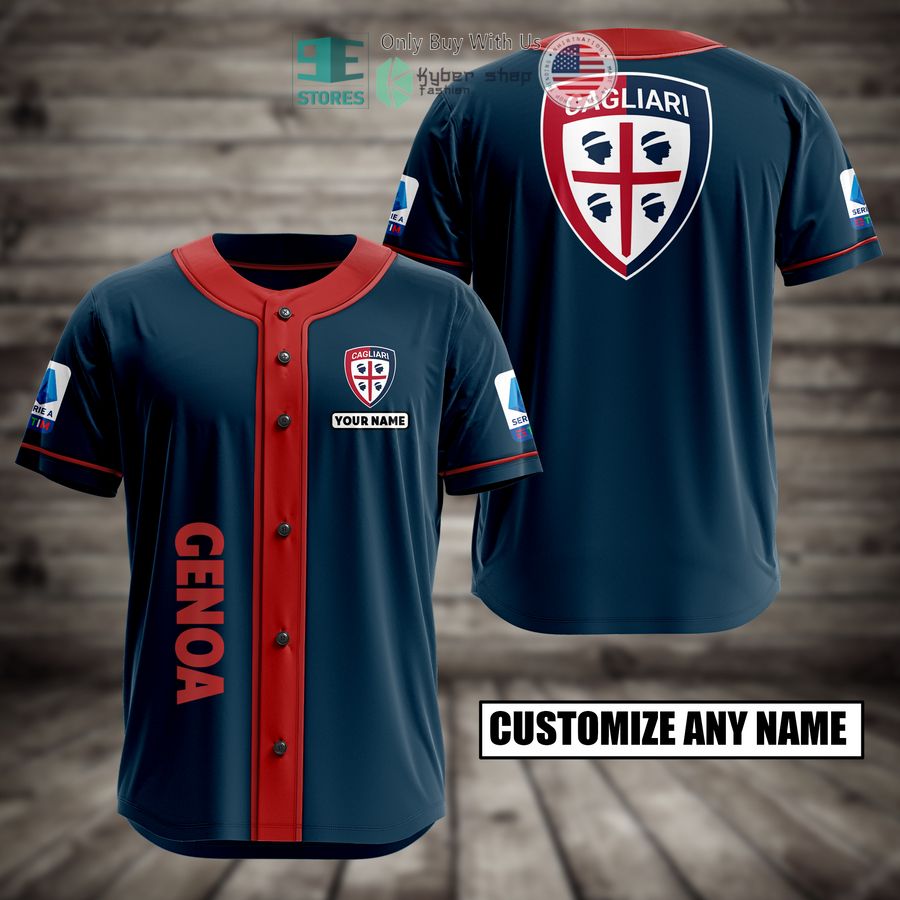 BEST Genoa Custom Name Baseball Jersey Unisex T-shirt, Sweatshirt, Hoodie, Long Sleeve Tee - T-Shirt, Sweatshirt, Hoodie