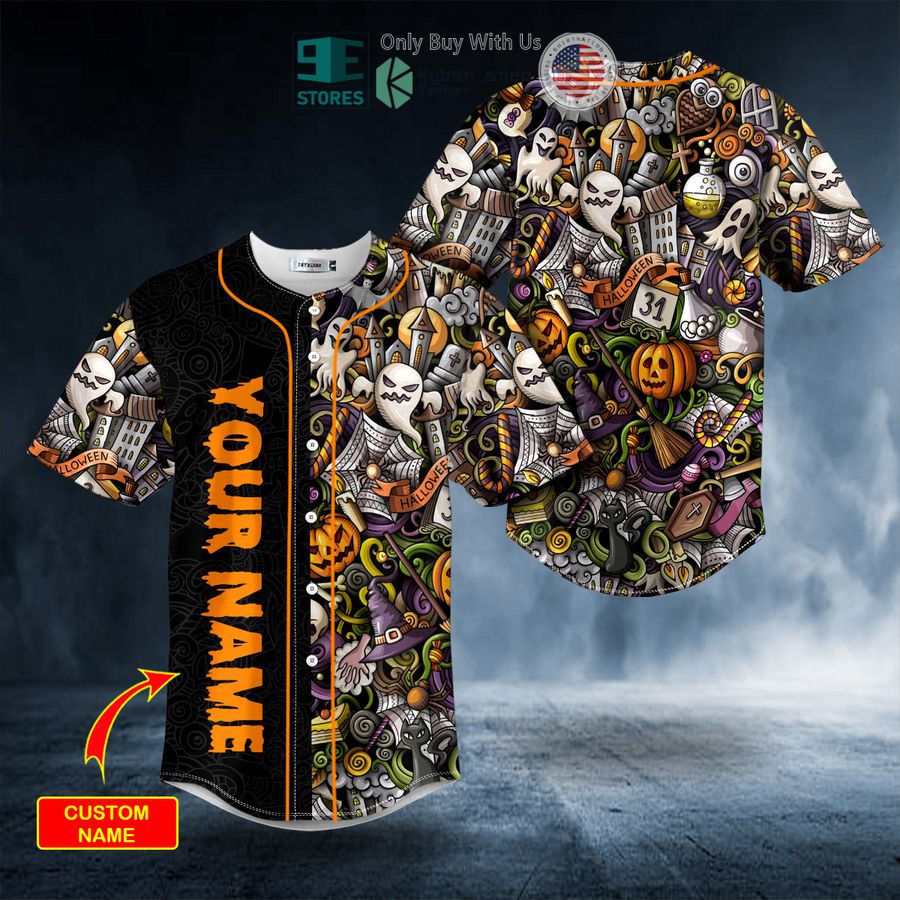 BEST Personalized Halloween Doddle Skull Custom Baseball Shirt Unisex T-shirt, Sweatshirt, Hoodie, Long Sleeve Tee - T-Shirt, Sweatshirt, Hoodie