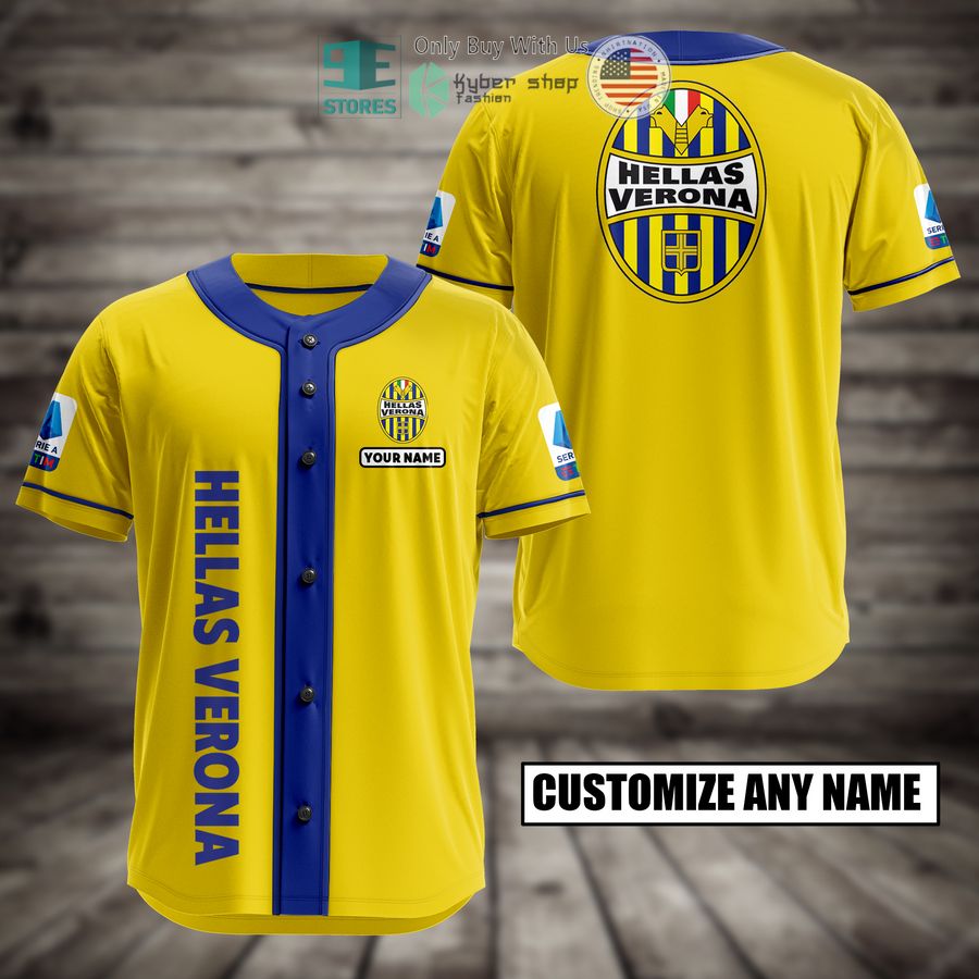 BEST Hellas Verona Custom Name Baseball Jersey Unisex T-shirt, Sweatshirt, Hoodie, Long Sleeve Tee - T-Shirt, Sweatshirt, Hoodie