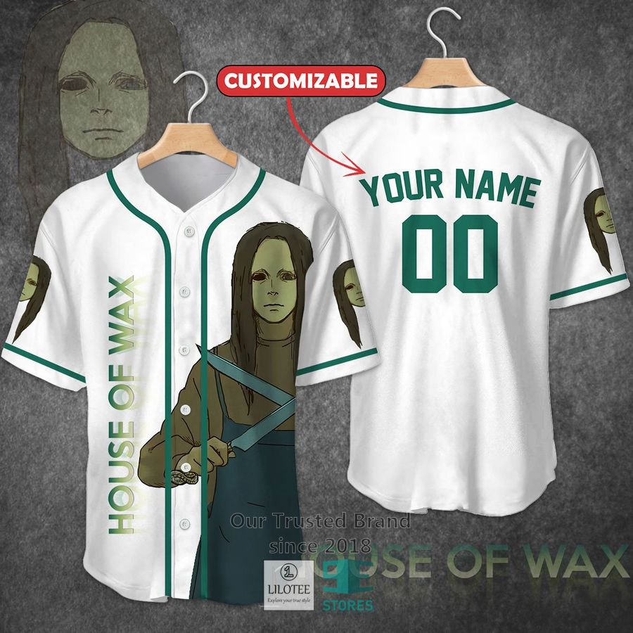 Personalized House of Wax Horror Movie Baseball Jersey Unisex T-shirt, Sweatshirt, Hoodie, Long Sleeve Tee - T-Shirt, Sweatshirt, Hoodie
