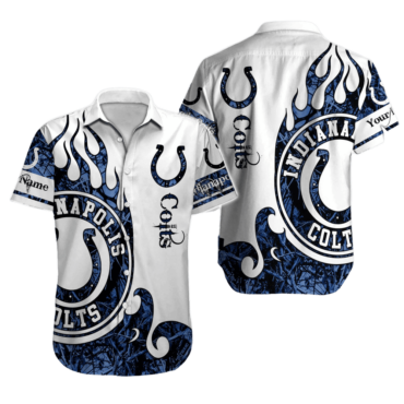 Personalized Indianapolis Colts Island Sky Hawaiian Shirt Unisex T-shirt, Sweatshirt, Hoodie, Long Sleeve Tee - T-Shirt, Sweatshirt, Hoodie
