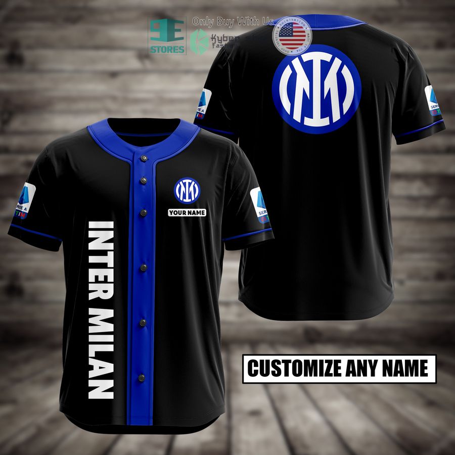 BEST Inter Milan Custom Name Baseball Jersey Unisex T-shirt, Sweatshirt, Hoodie, Long Sleeve Tee - T-Shirt, Sweatshirt, Hoodie