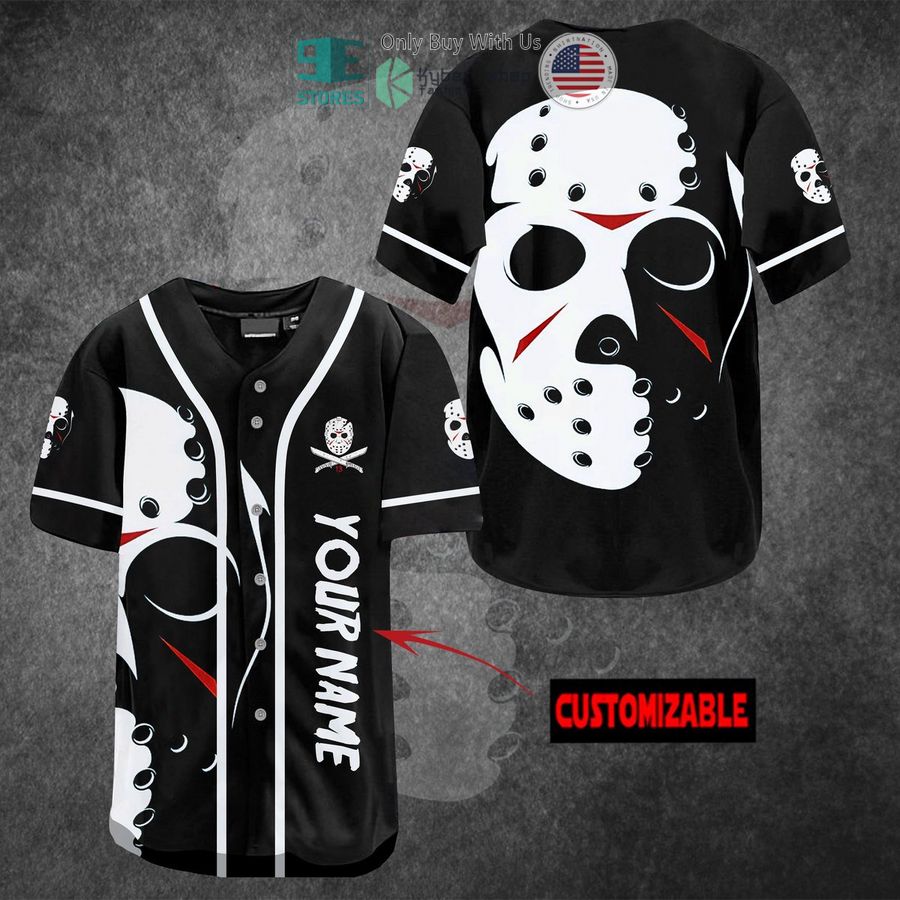 BEST Personalized Jason Voorhees Face Baseball Jersey Unisex T-shirt, Sweatshirt, Hoodie, Long Sleeve Tee - T-Shirt, Sweatshirt, Hoodie