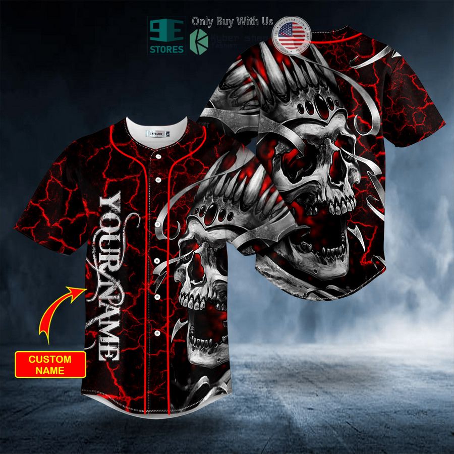 BEST Personalized King Skull Custom Baseball Shirt Unisex T-shirt, Sweatshirt, Hoodie, Long Sleeve Tee - T-Shirt, Sweatshirt, Hoodie