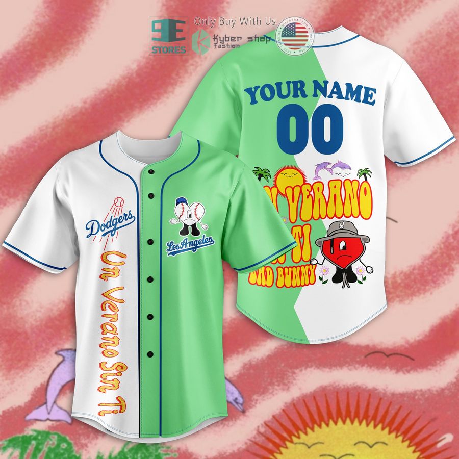 BEST Personalized Los Angeles Dodgers Un Verano Sin Ti Bad Bunny Baseball Jersey Unisex T-shirt, Sweatshirt, Hoodie, Long Sleeve Tee - T-Shirt, Sweatshirt, Hoodie