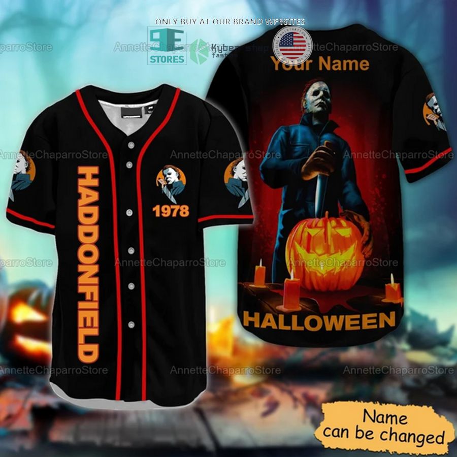 BEST Personalized Michael Myers Haddonfield 1978 Halloween Baseball Jersey Unisex T-shirt, Sweatshirt, Hoodie, Long Sleeve Tee - T-Shirt, Sweatshirt, Hoodie