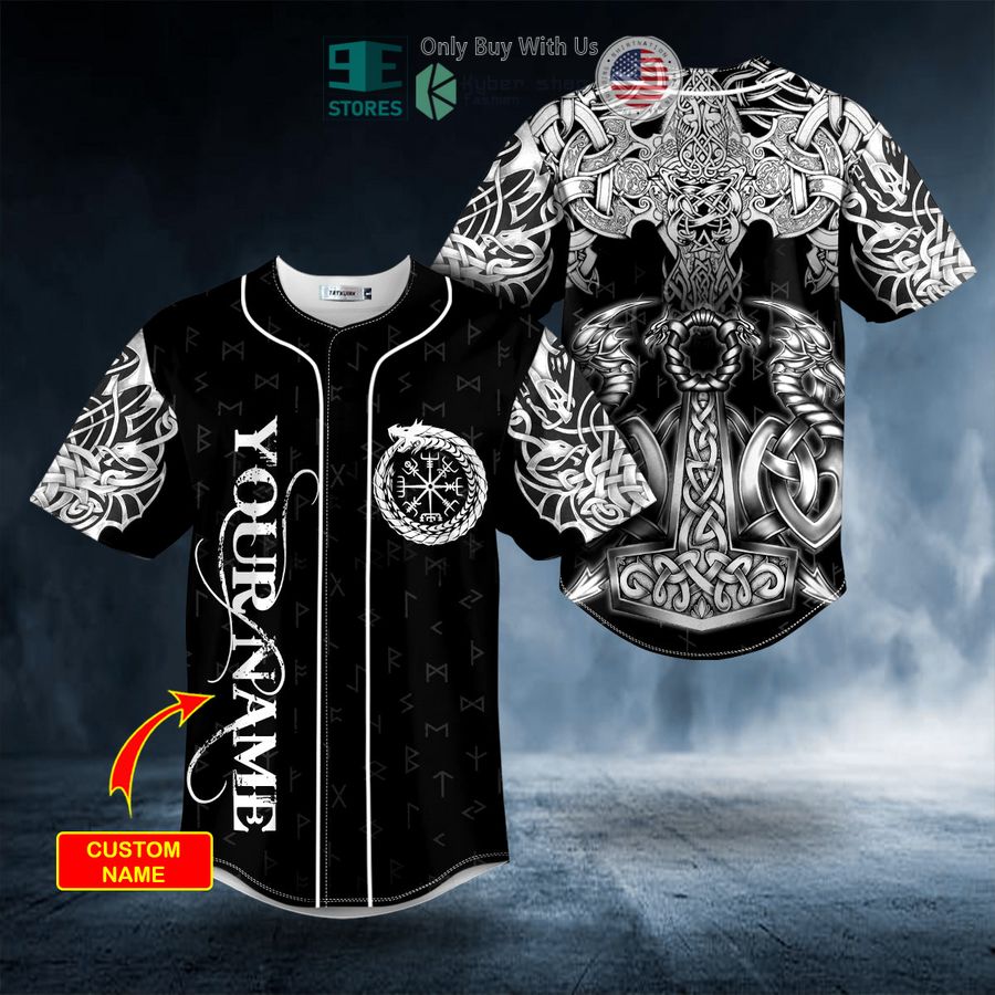BEST Personalized Norse Myth Viking Dragons Tattoo Custom Baseball Shirt Unisex T-shirt, Sweatshirt, Hoodie, Long Sleeve Tee - T-Shirt, Sweatshirt, Hoodie
