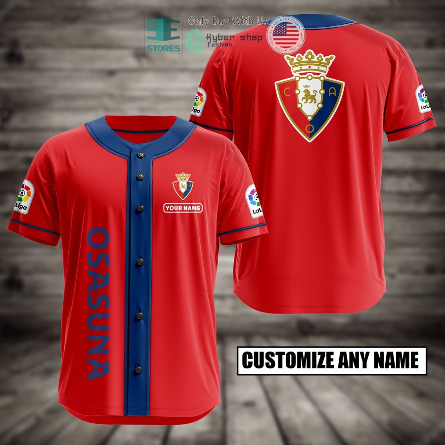 BEST Osasuna Custom Name Baseball Jersey Unisex T-shirt, Sweatshirt, Hoodie, Long Sleeve Tee - T-Shirt, Sweatshirt, Hoodie
