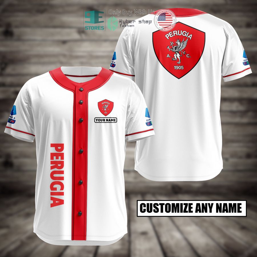 BEST Perugia Custom Name Baseball Jersey Unisex T-shirt, Sweatshirt, Hoodie, Long Sleeve Tee - T-Shirt, Sweatshirt, Hoodie