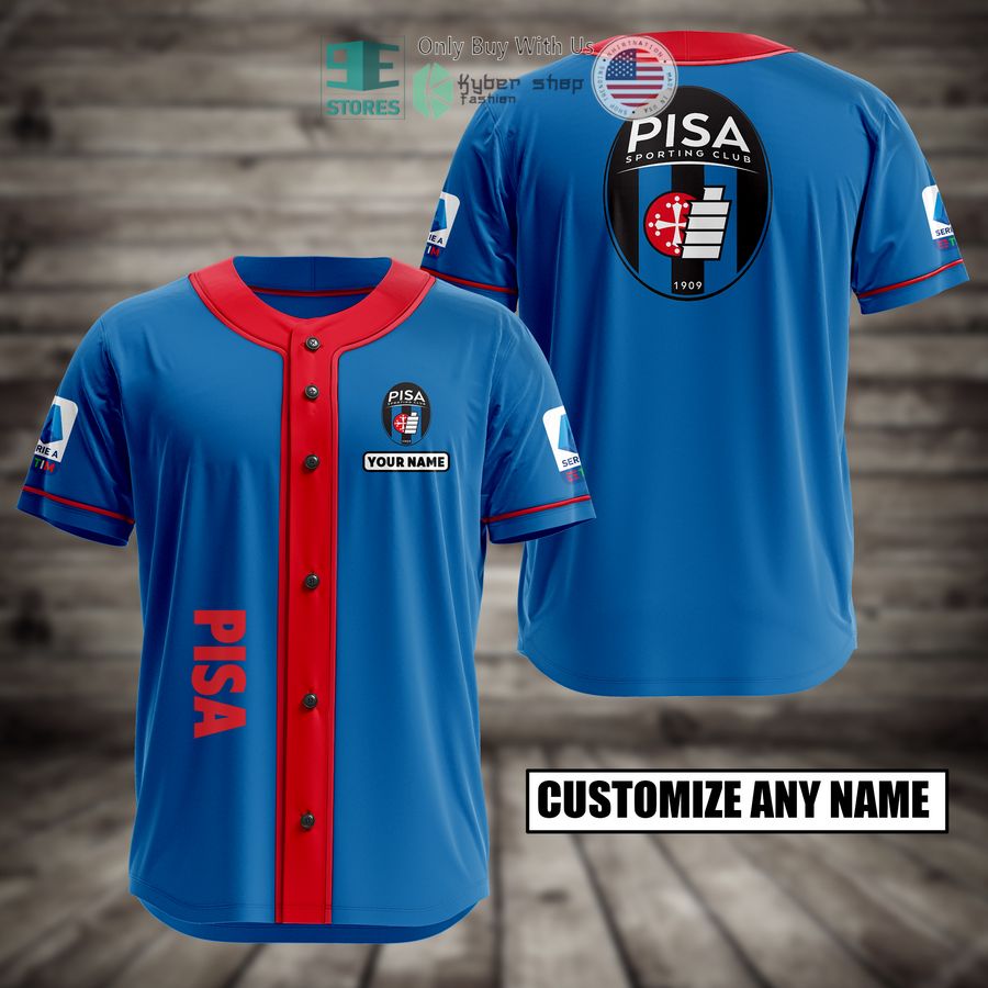 BEST Pisa Custom Name Baseball Jersey Unisex T-shirt, Sweatshirt, Hoodie, Long Sleeve Tee - T-Shirt, Sweatshirt, Hoodie
