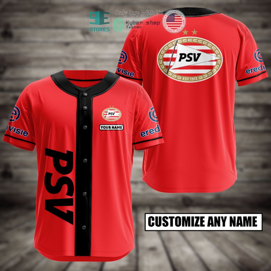 BEST PSV Custom Name Baseball Jersey Unisex T-shirt, Sweatshirt, Hoodie, Long Sleeve Tee - T-Shirt, Sweatshirt, Hoodie