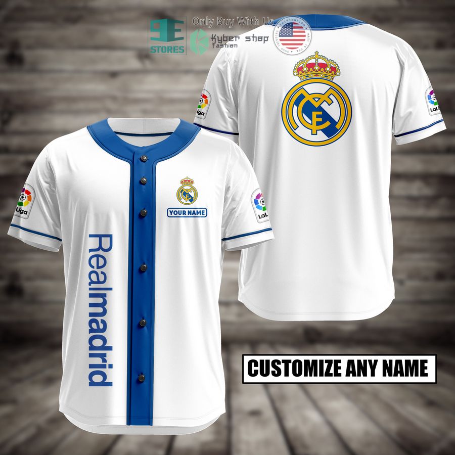 BEST Real Madrid Custom Name Baseball Jersey Unisex T-shirt, Sweatshirt, Hoodie, Long Sleeve Tee - T-Shirt, Sweatshirt, Hoodie