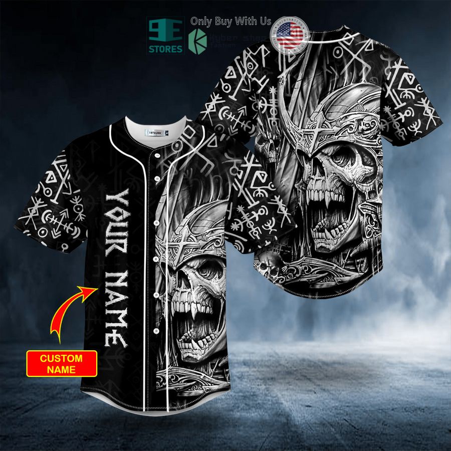 BEST Personalized Runes King Skull Ghost Viking Custom Baseball Shirt Unisex T-shirt, Sweatshirt, Hoodie, Long Sleeve Tee - T-Shirt, Sweatshirt, Hoodie