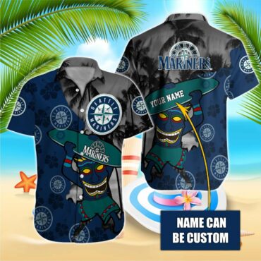 Personalized Seattle Mariners Aloha Horizon Hawaiian Shirt Unisex T-shirt, Sweatshirt, Hoodie, Long Sleeve Tee - T-Shirt, Sweatshirt, Hoodie