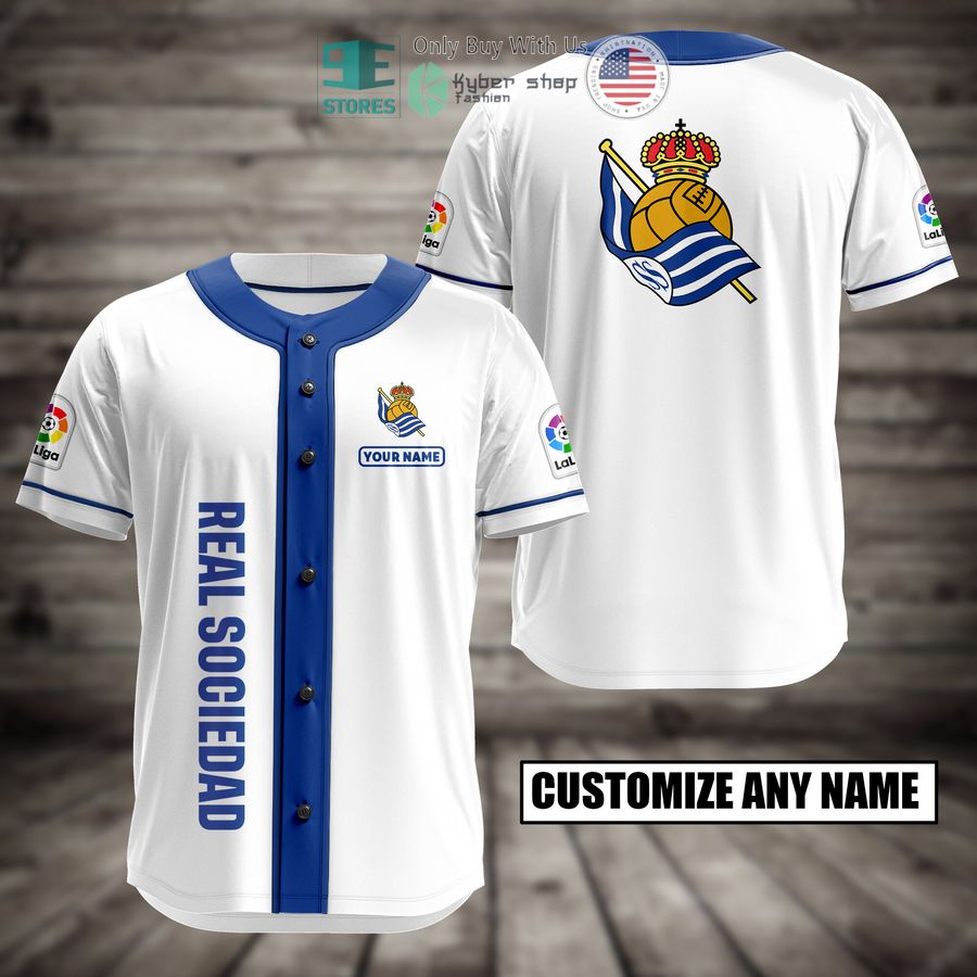 BEST Sociedad Custom Name Baseball Jersey Unisex T-shirt, Sweatshirt, Hoodie, Long Sleeve Tee - T-Shirt, Sweatshirt, Hoodie