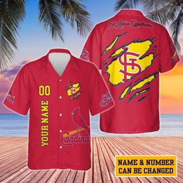 Personalized St. Louis Cardinals Claw Sunset Hawaiian Shirt Unisex T-shirt, Sweatshirt, Hoodie, Long Sleeve Tee - T-Shirt, Sweatshirt, Hoodie
