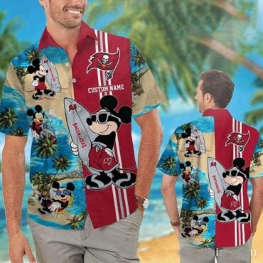 Personalized Tampa Bay Buccaneers Gridiron Glory Hawaiian Shirt Unisex T-shirt, Sweatshirt, Hoodie, Long Sleeve Tee - T-Shirt, Sweatshirt, Hoodie