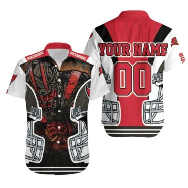 Personalized Tampa Bay Buccaneers Heritage Hawaiian Shirt Unisex T-shirt, Sweatshirt, Hoodie, Long Sleeve Tee - T-Shirt, Sweatshirt, Hoodie