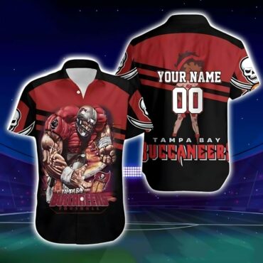 Personalized Tampa Bay Buccaneers Muscle And Hustle Hawaiian Shirt Unisex T-shirt, Sweatshirt, Hoodie, Long Sleeve Tee - T-Shirt, Sweatshirt, Hoodie