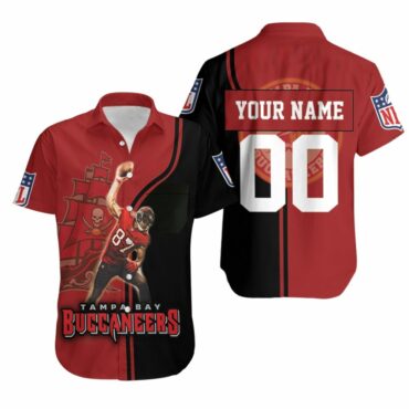 Personalized Tampa Bay Buccaneers Rob Gronkowski 87 Hawaiian Shirt Unisex T-shirt, Sweatshirt, Hoodie, Long Sleeve Tee - T-Shirt, Sweatshirt, Hoodie