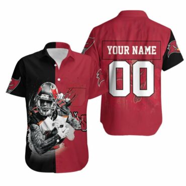 Personalized Tampa Bay Buccaneers YANGGUANG Mike Evans Hawaiian Shirt Unisex T-shirt, Sweatshirt, Hoodie, Long Sleeve Tee - T-Shirt, Sweatshirt, Hoodie
