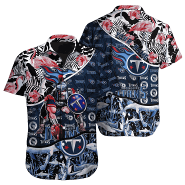Personalized Tennessee Titans Ocean Bloom Hawaiian Shirt Unisex T-shirt, Sweatshirt, Hoodie, Long Sleeve Tee - T-Shirt, Sweatshirt, Hoodie