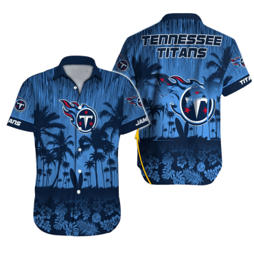 Personalized Tennessee Titans Palm Horizon Hawaiian Shirt Unisex T-shirt, Sweatshirt, Hoodie, Long Sleeve Tee - T-Shirt, Sweatshirt, Hoodie