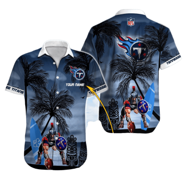 Personalized Tennessee Titans Tiki Warrior Hawaiian Shirt Unisex T-shirt, Sweatshirt, Hoodie, Long Sleeve Tee - T-Shirt, Sweatshirt, Hoodie