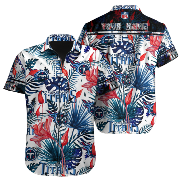 Personalized Tennessee Titans Tropical Jungle Hawaiian Shirt Unisex T-shirt, Sweatshirt, Hoodie, Long Sleeve Tee - T-Shirt, Sweatshirt, Hoodie