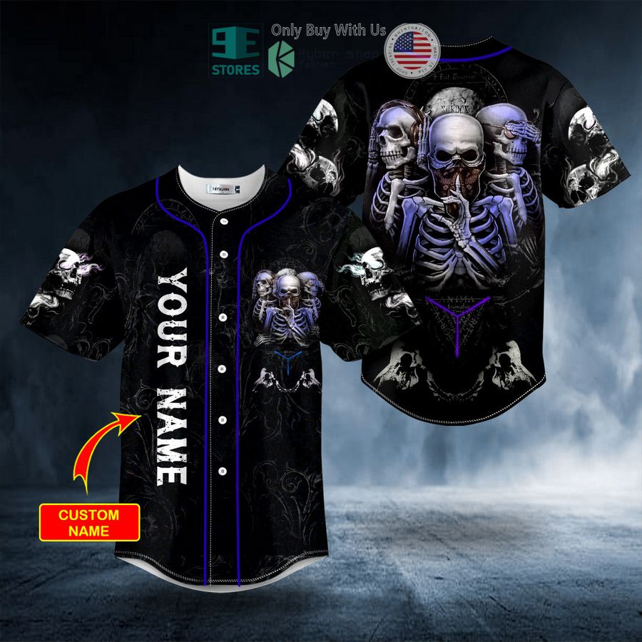 BEST Personalized Trio IDC IDK IDGAF Skull Custom Baseball Shirt Unisex T-shirt, Sweatshirt, Hoodie, Long Sleeve Tee - T-Shirt, Sweatshirt, Hoodie