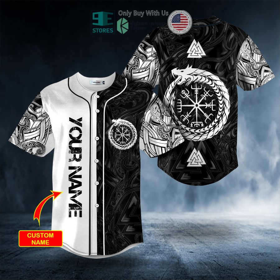 BEST Personalized Vegvisir Jormungandr World Serpent Norse Mythology Dragon Viking Custom Baseball Shirt - T-Shirt, Sweatshirt, Hoodie