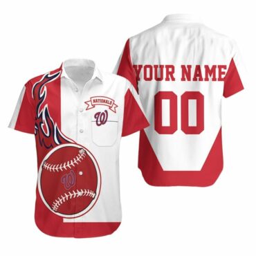 Personalized Washington Nationals Tropic Wave Hawaiian Shirt Unisex T-shirt, Sweatshirt, Hoodie, Long Sleeve Tee - T-Shirt, Sweatshirt, Hoodie