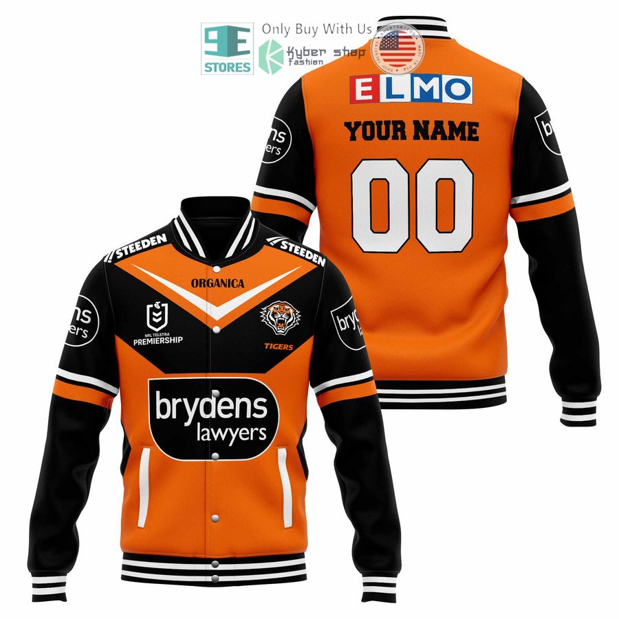BEST Personalized Wests Tigers Brydens Lawyers Baseball Jacket Unisex T-shirt, Sweatshirt, Hoodie, Long Sleeve Tee - T-Shirt, Sweatshirt, Hoodie