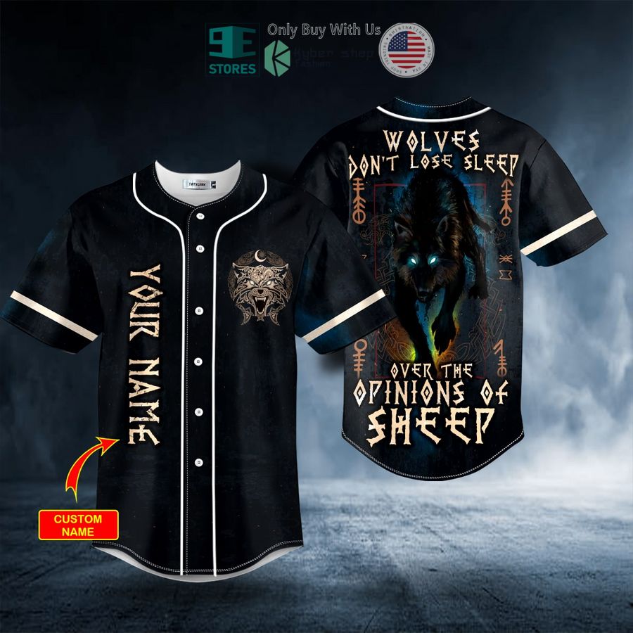 BEST Personalized Wolves Don't Lose Sleep Viking Custom Baseball Shirt Unisex T-shirt, Sweatshirt, Hoodie, Long Sleeve Tee - T-Shirt, Sweatshirt, Hoodie