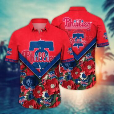 Philadelphia Phillies Floral Diamond Hawaiian Shirt Unisex T-shirt, Sweatshirt, Hoodie, Long Sleeve Tee - T-Shirt, Sweatshirt, Hoodie