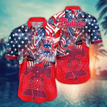 Philadelphia Phillies Stars and Fireworks Celebration Hawaiian Shirt Unisex T-shirt, Sweatshirt, Hoodie, Long Sleeve Tee - T-Shirt, Sweatshirt, Hoodie